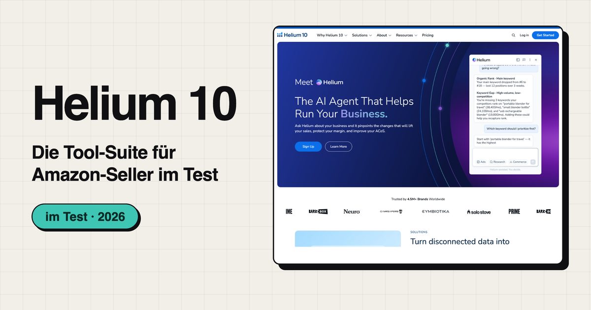 Helium 10 im Test: Die Tool-Suite für Amazon-Seller