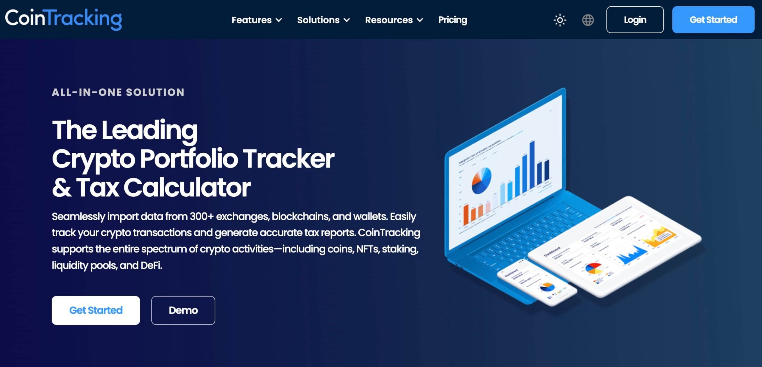 CoinTracking Homepage