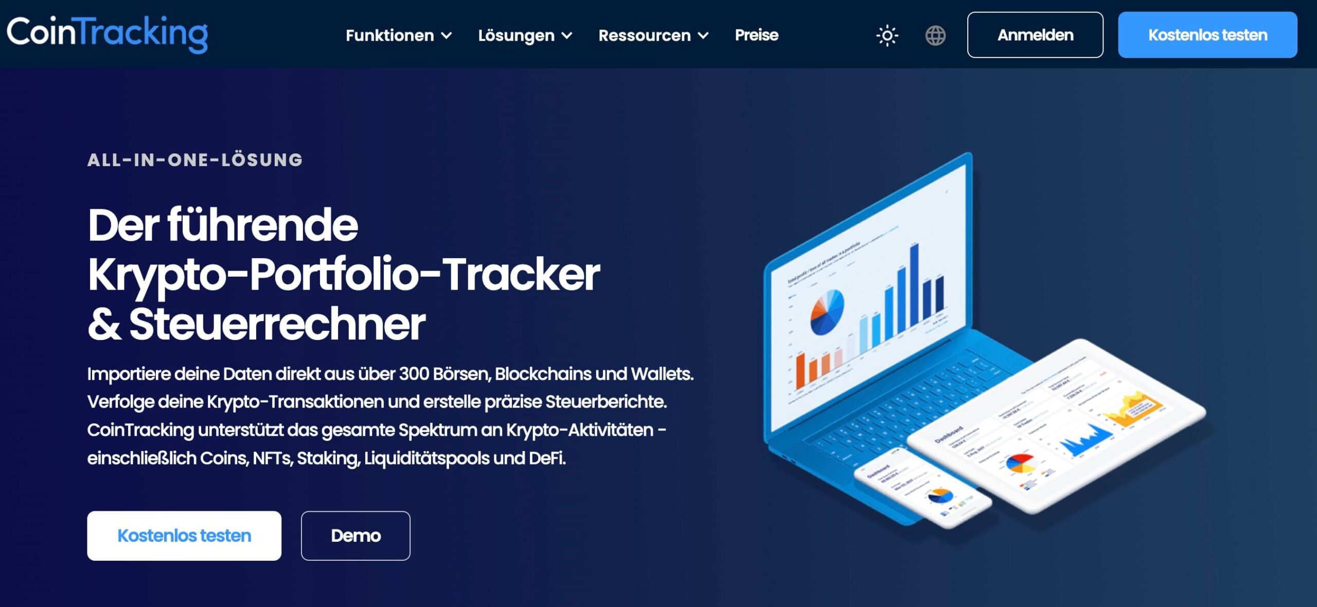 CoinTracking Startseite