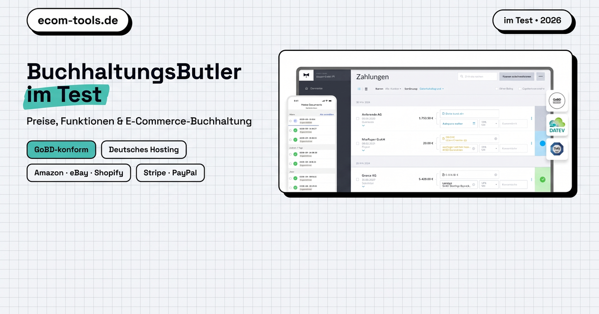 BuchhaltungsButler Test 2026: Funktionen, Preise & E-Commerce-Buchhaltung