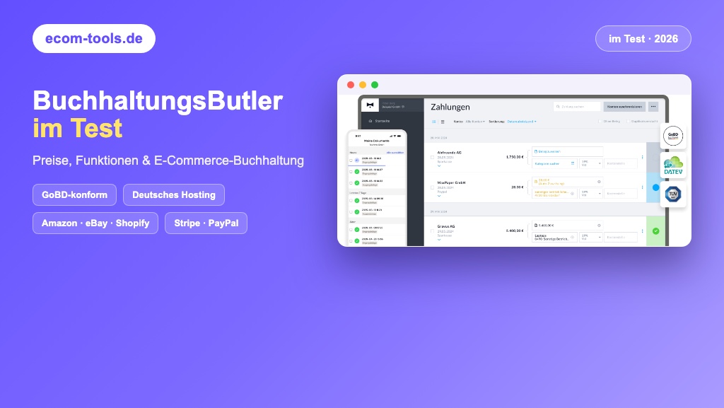 BuchhaltungsButler im Test 2026 - Preise, Funktionen und E-Commerce-Buchhaltung