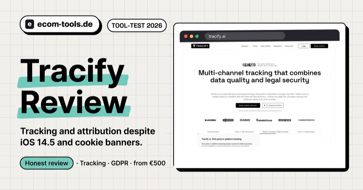 Tracify review: tracking and attribution for online shops