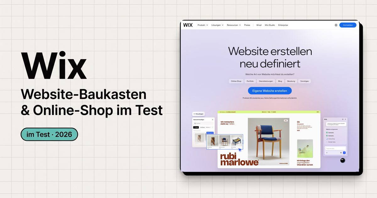 Wix im Test: Website-Baukasten und Online-Shop