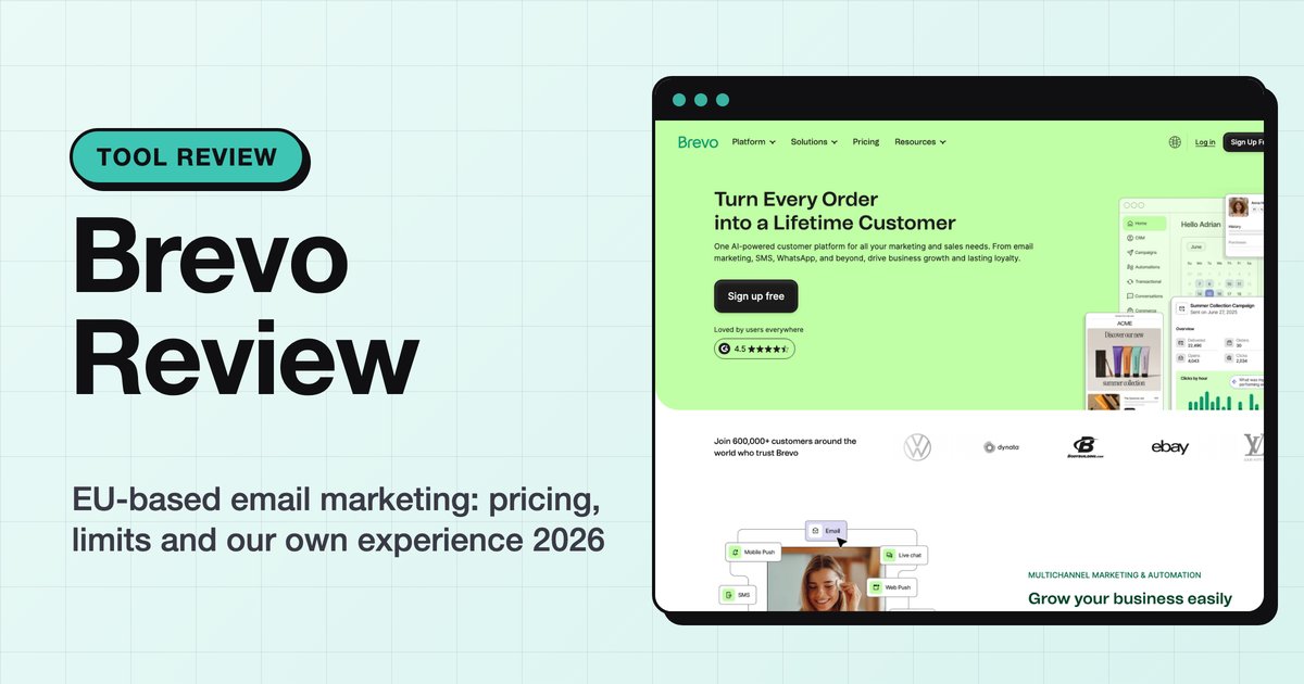 Brevo review: pricing, the contact trap and our own experience with the email tool 2026