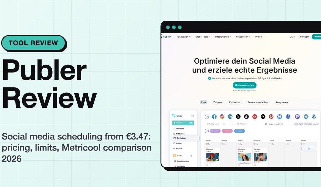 Publer Review 2026: Social Media Scheduling from 3.47 Euros a Month