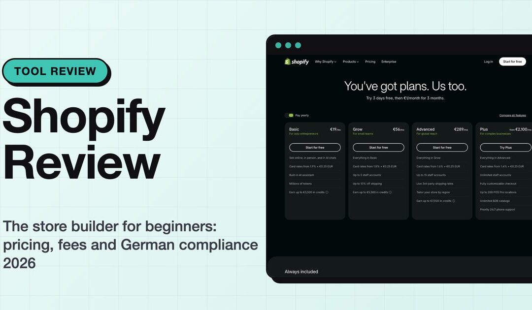 Shopify Review 2026: What the Store Platform Really Costs German Merchants
