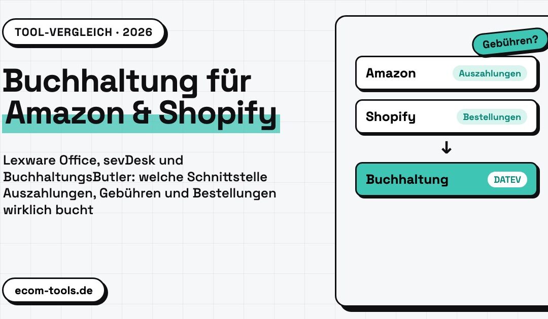 Buchhaltungssoftware mit Amazon- und Shopify-Schnittstelle: Vergleich für Onlinehändler
